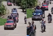 “Long live Sinaloa!”: group of hooded people march in Chicomuselo prior to the extraordinary elections